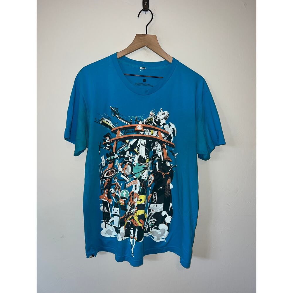 Crunchyroll Shirt Crunchy Rolly Boomslank Anime Graphic Blue Tee 2014 XL